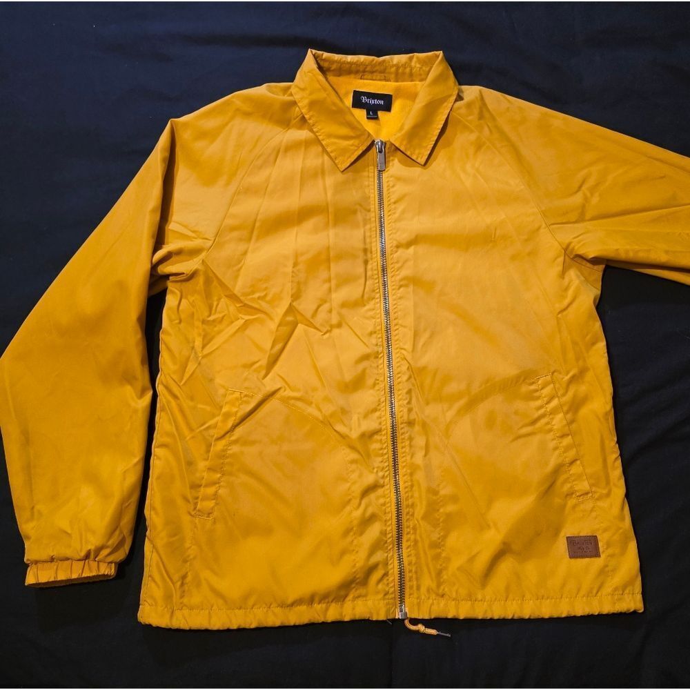 Brixton Mustard Windbreaker Jacket Mens Large